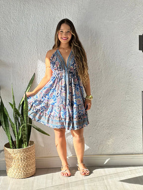 Vestido indiano seda curto