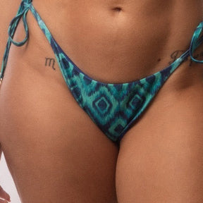 CORTININHA ÉTNICO AZUL